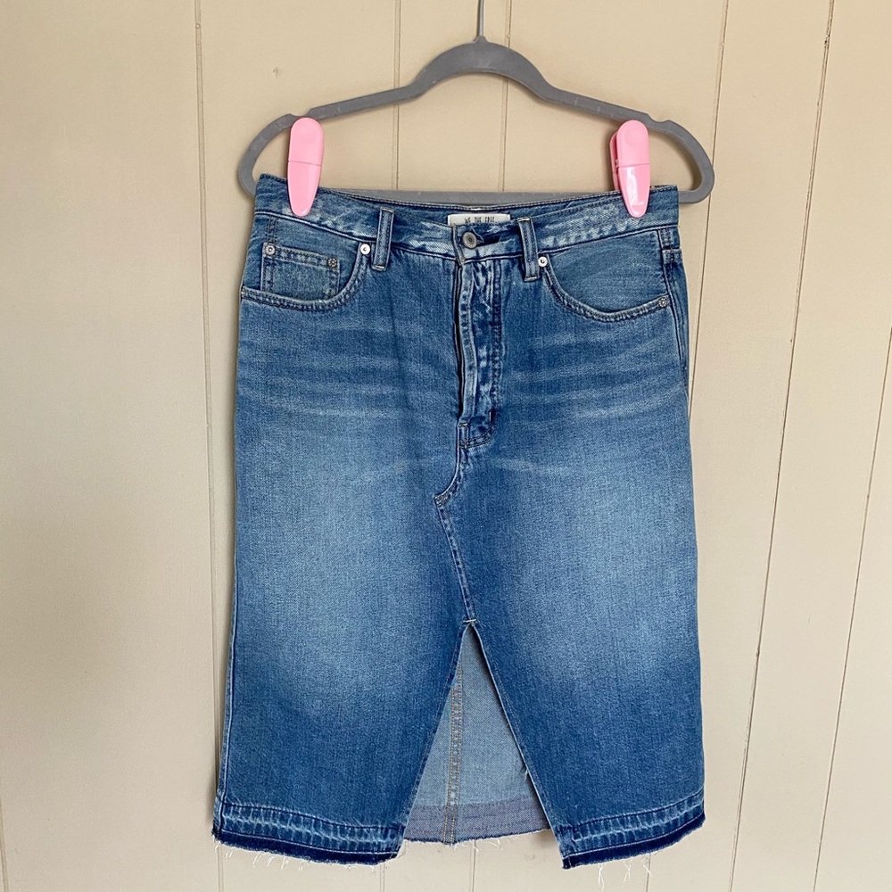 FREE PEOPLE jean skirt  ON TREND🔥